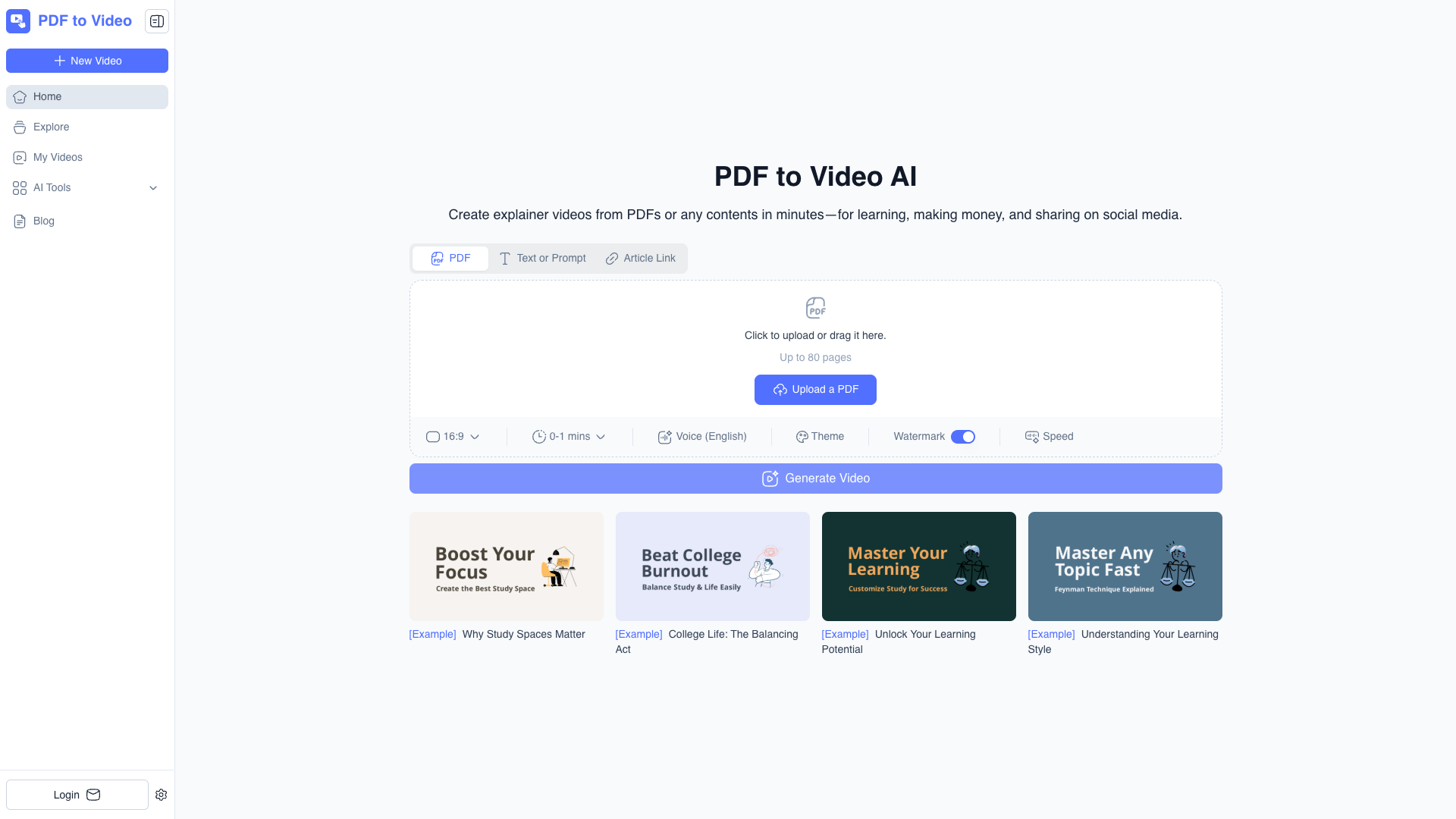 PDF to Video AI PDF to Video AI