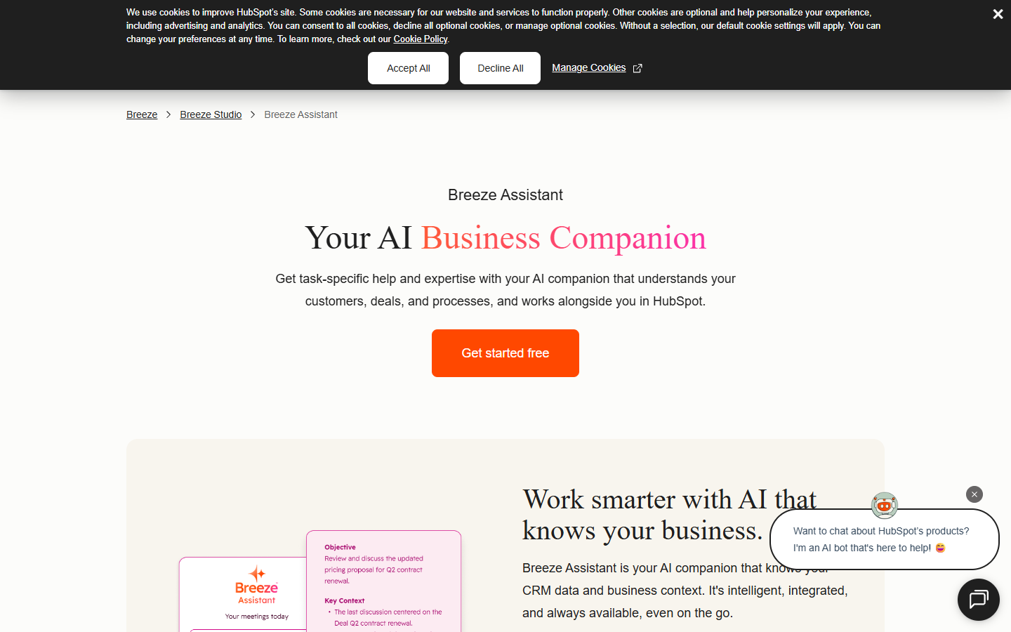Breeze Assistant (HubSpot ChatSpot) Breeze Assistant (HubSpot ChatSpot)