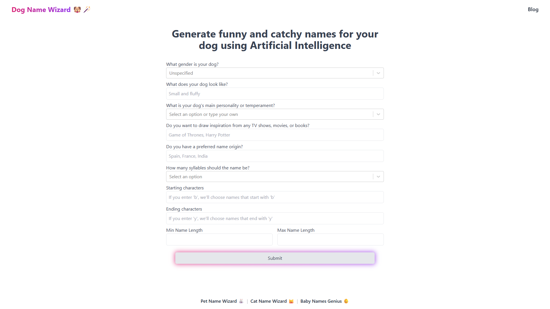 Dog Name Wizard Dog Name Wizard