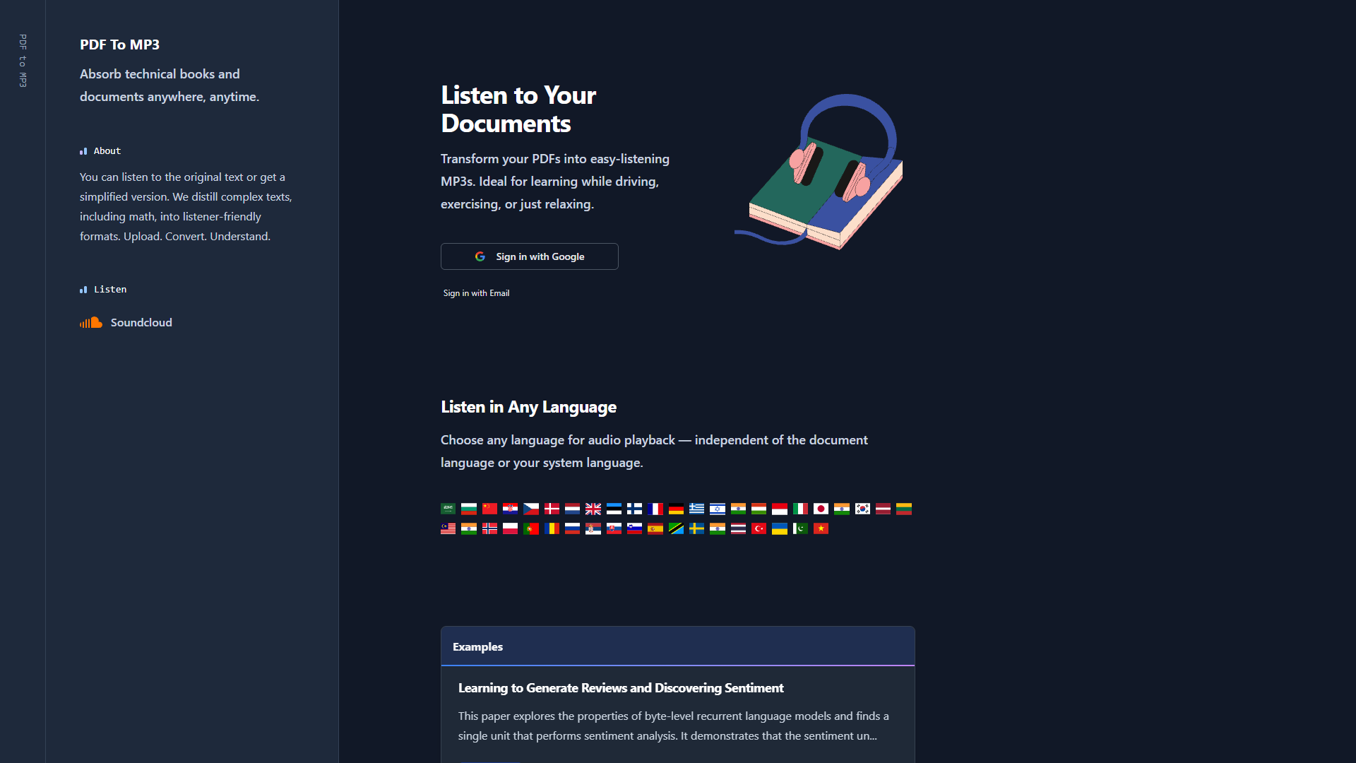 PDF to MP3 PDF to MP3