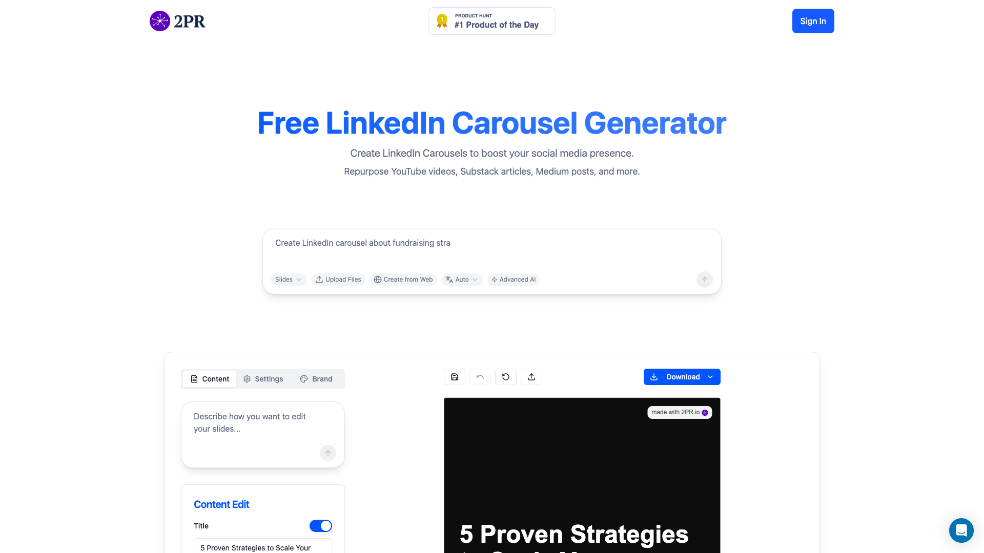 LinkedIn Carousel Generator LinkedIn Carousel Generator