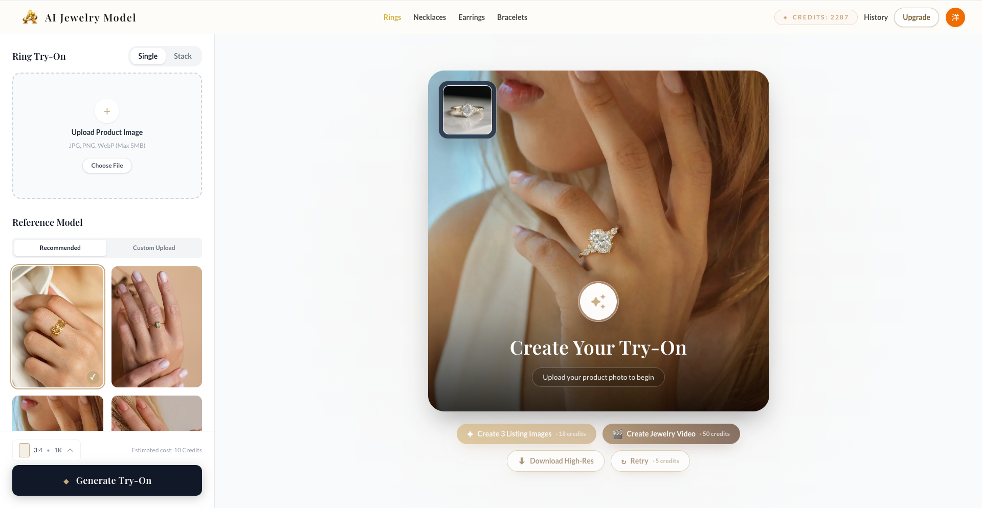 AI Jewelry Model AI Jewelry Model