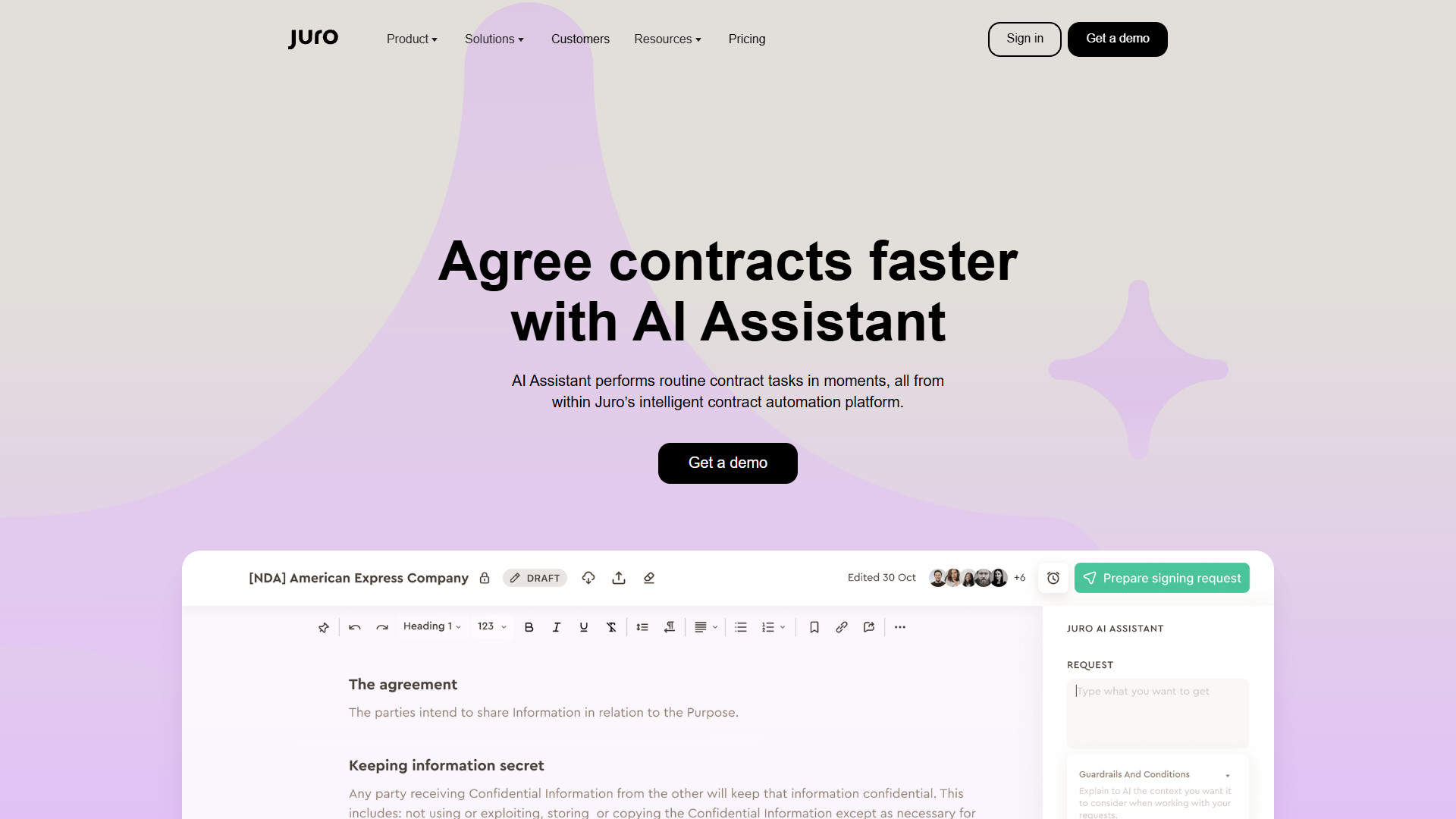 Juro Legal AI Assistant Juro Legal AI Assistant