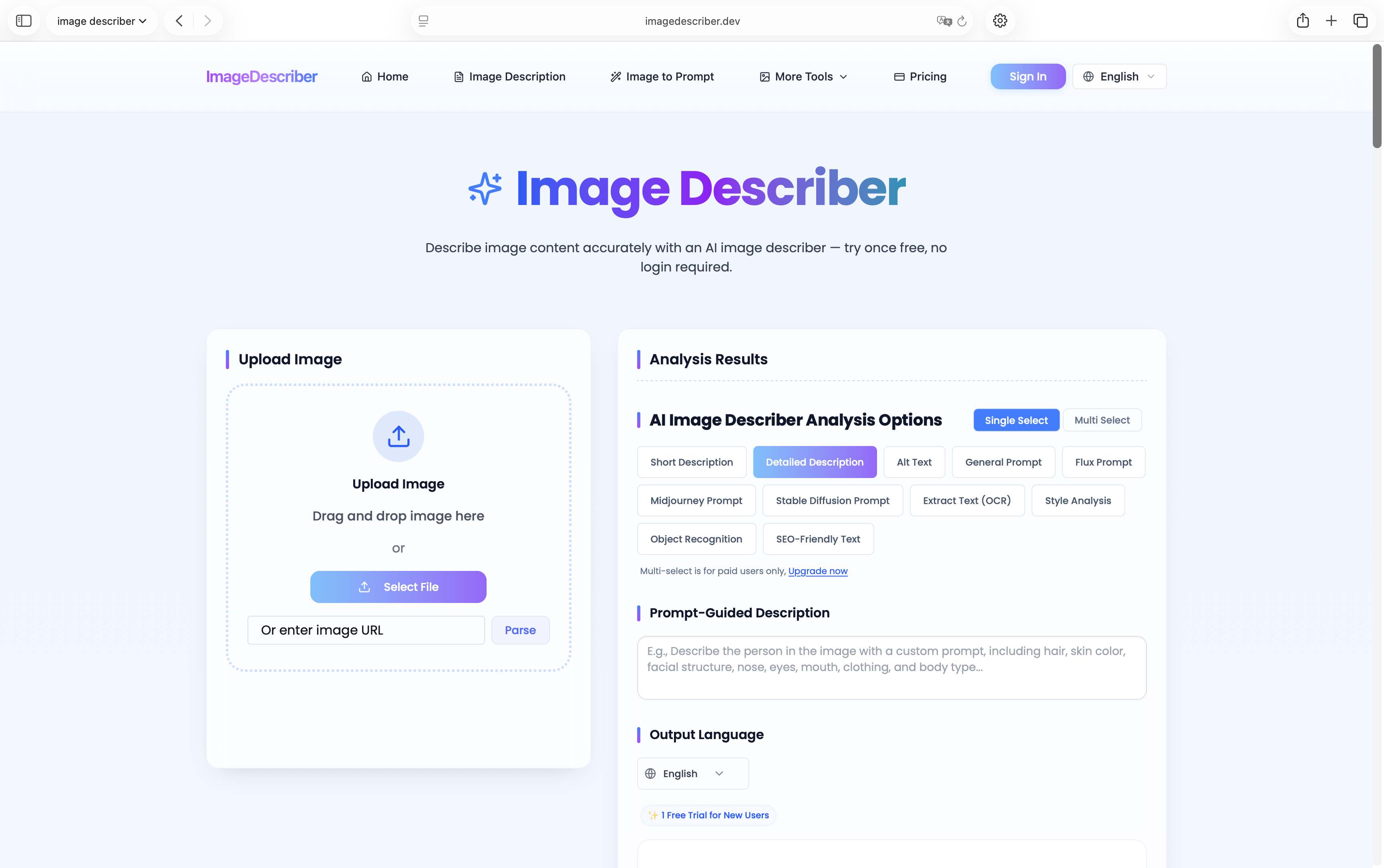 ImageDescriber.dev ImageDescriber.dev