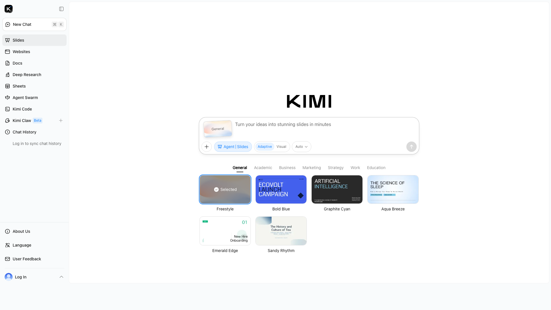 Kimi Slides Kimi Slides