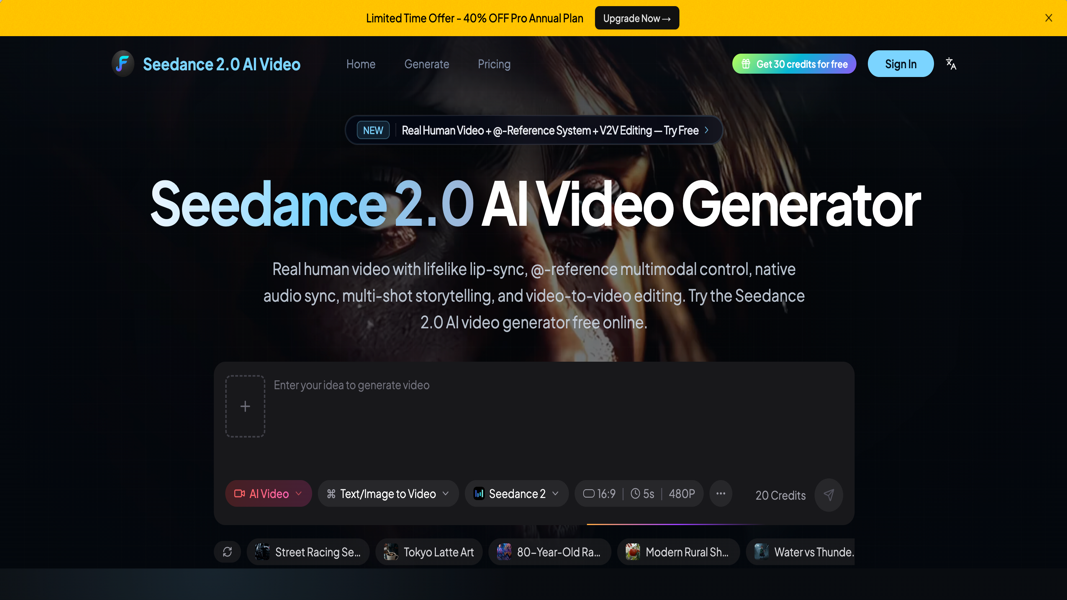 Seedance 2.0 AI Video Generator Seedance 2.0 AI Video Generator